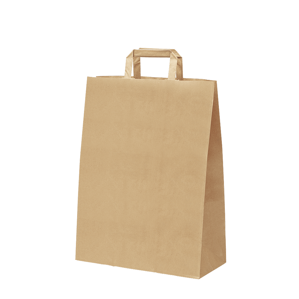 Sac Papier X X Cm Brun Kraft G M Anse Plate Emballage