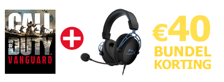 Koop Call of Duty Vanguard samen met de HyperX Alpha S headset en ontvang 40 euro bundelkorting