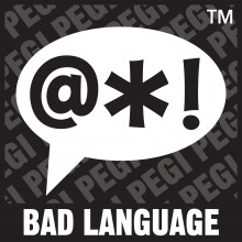 Logo van grof taalgebruik in films en games van PEGI