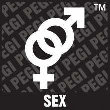 Logo van seks in films en games van PEGI