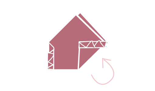 plier des serviettes éventail à plat étape 5