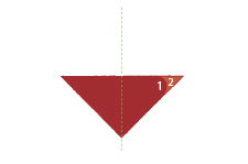 Vouwtechniek de piramide stap 5 Vouwtechniek de piramide stap 5