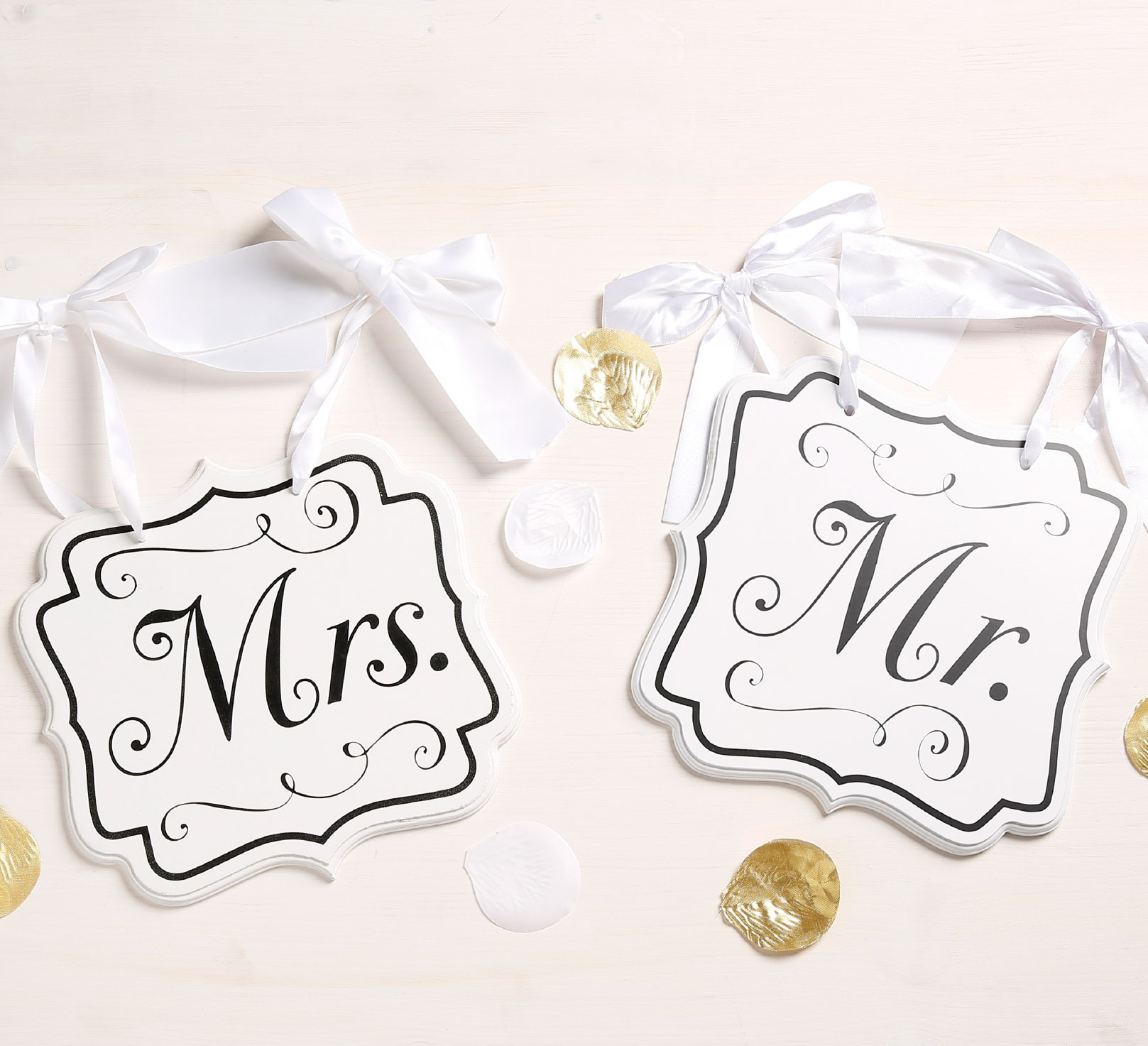 decoratie trouwfeest Mr en Mrs