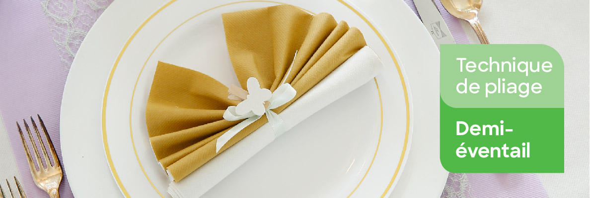 technique de pliage demi éventail