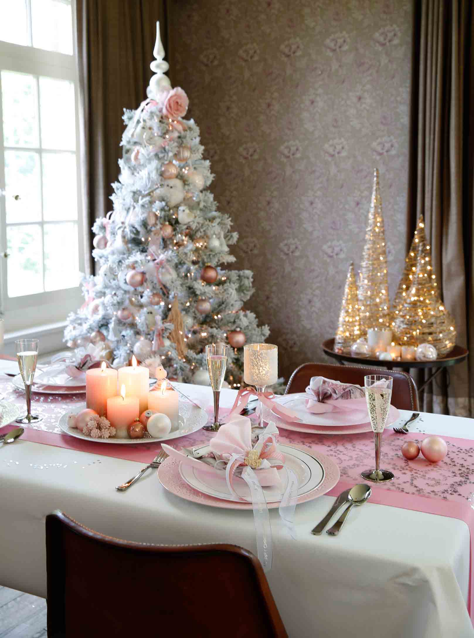 roze kerstversiering