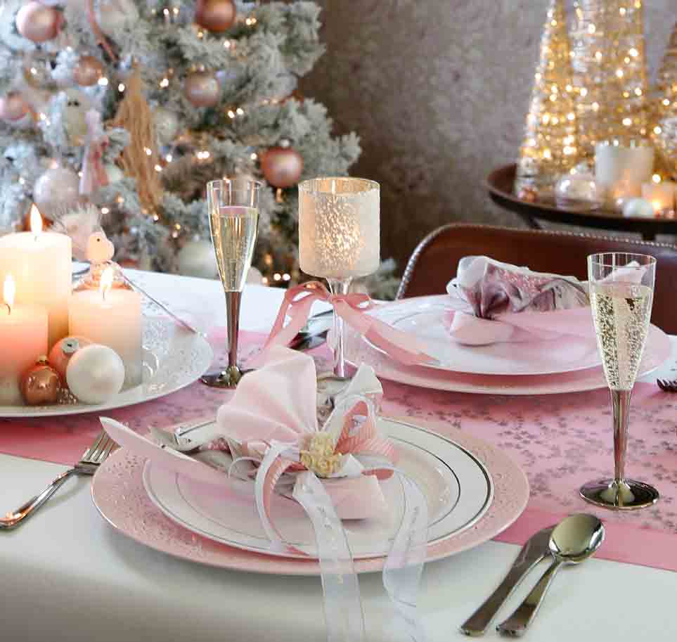 roze tafelbekleding