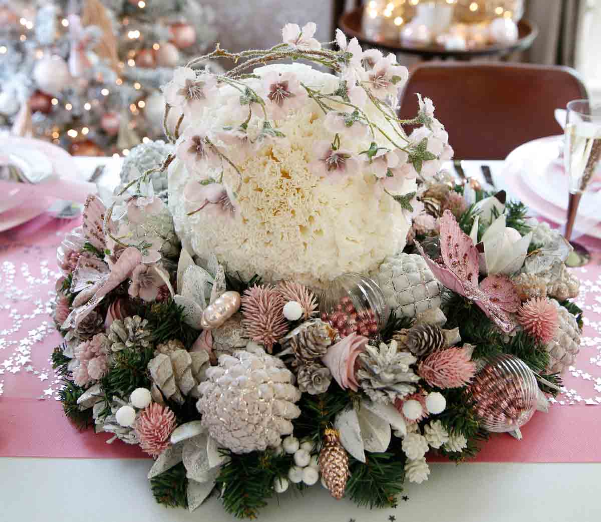 bloemstuk in roze