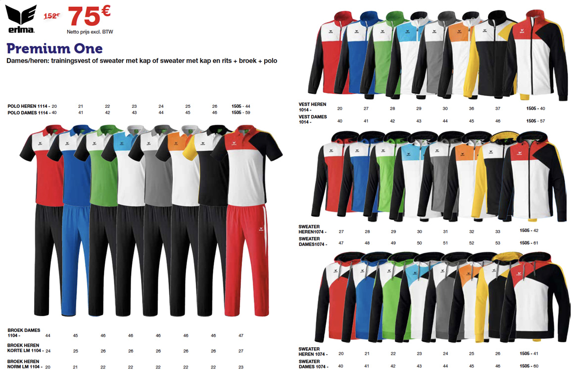 Erima Premium one trainingspakket Erima Premium one trainingspakket