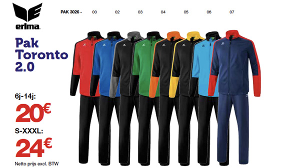 Erima pak Toronto 2.0 trainingspak - Sportline.be Erima pak Toronto 2.0 trainingspak - Sportline.be