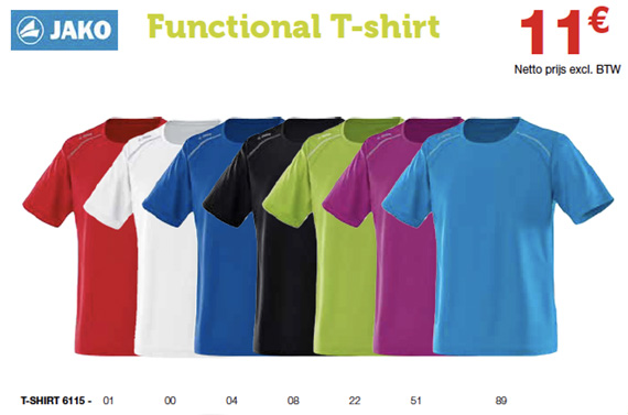 Jako sportclub functionele T-shirts Jako sportclub functionele T-shirts