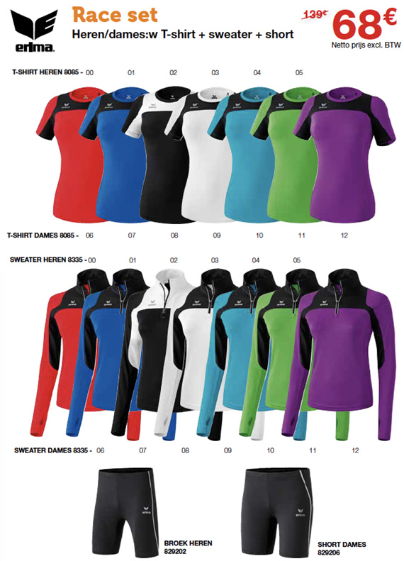 Runningploeg teamwear Erima Sportline Runningploeg teamwear Erima Sportline