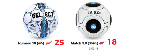 Voetbal trainings- en wedstrijdballen Jako en Select Voetbal trainings- en wedstrijdballen Jako en Select