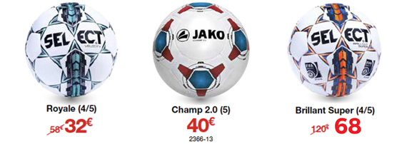 Voetbal wedstrijdballen Jako en Select