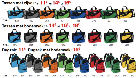Sporttasen Erima voor Sportclubs Sporttasen Erima voor Sportclubs