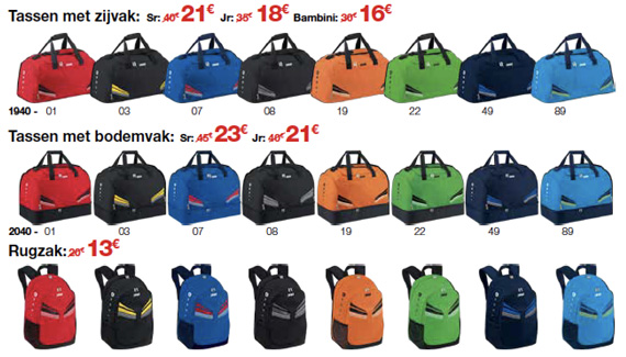 Sporttasen Jako voor Sportclubs Sporttasen Jako voor Sportclubs