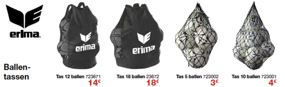 Ballentassen Erima voor sportclubs Ballentassen Erima voor sportclubs