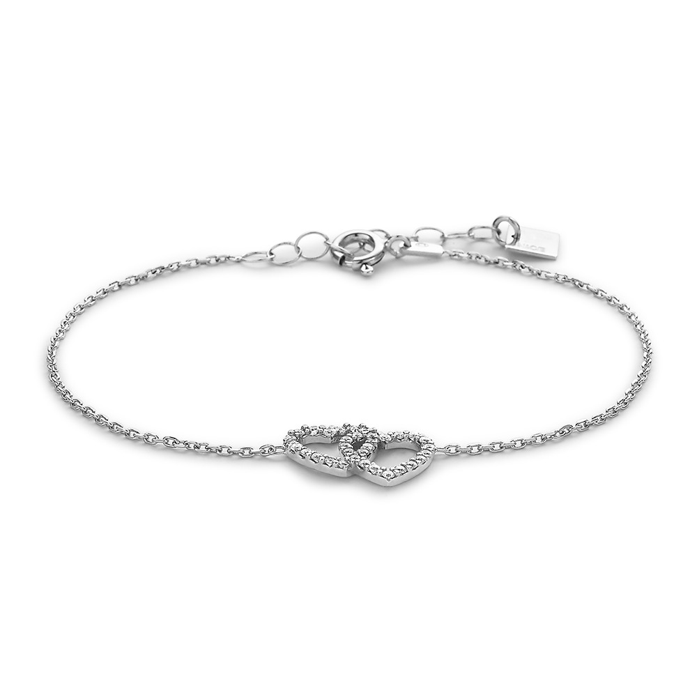 bracelet argent avec 2 coeurs bracelet argent avec 2 coeurs