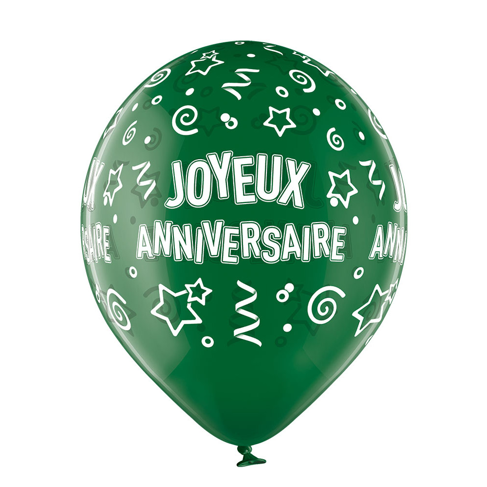 Ballon Transparent 30cm Assortiment Joyeux Anniversaire