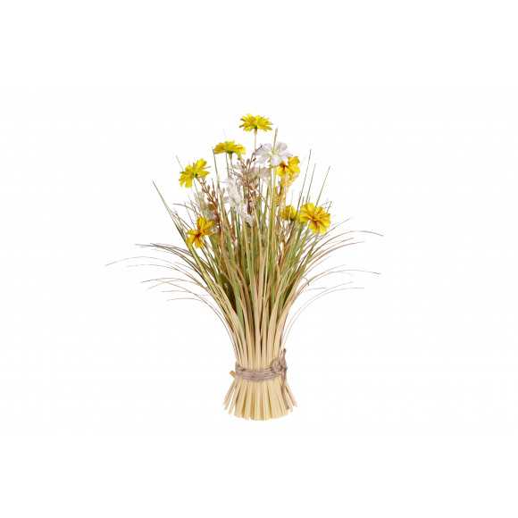 AVA selection Bouquet Fleurs Sauvages Orange-Jaune-Blanc 40cm Plusieurs