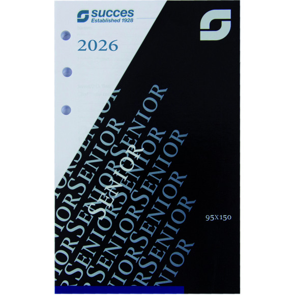 SUCCES Recharge Agenda 9,5x15cm 1 Semaine Sur 2 Pages 4 Langues Senior