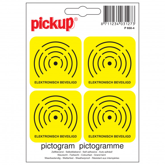 PICKUP Pictogram "Electronisch Beveiligd" 4 Stuks