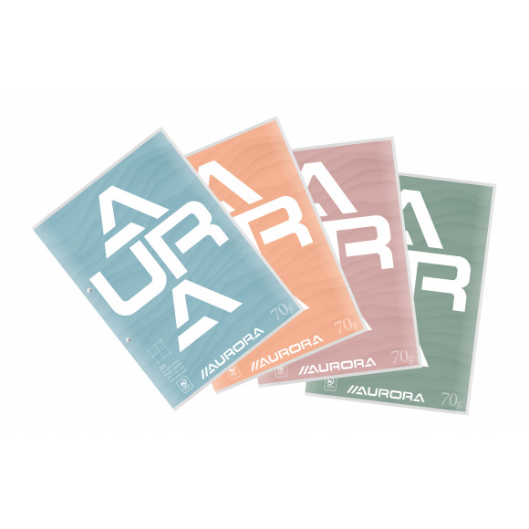 AURORA Splendid Bloc De Cours A4 Quadrillé 10x10mm 70g/m² 100 Feuilles 1 Des 4