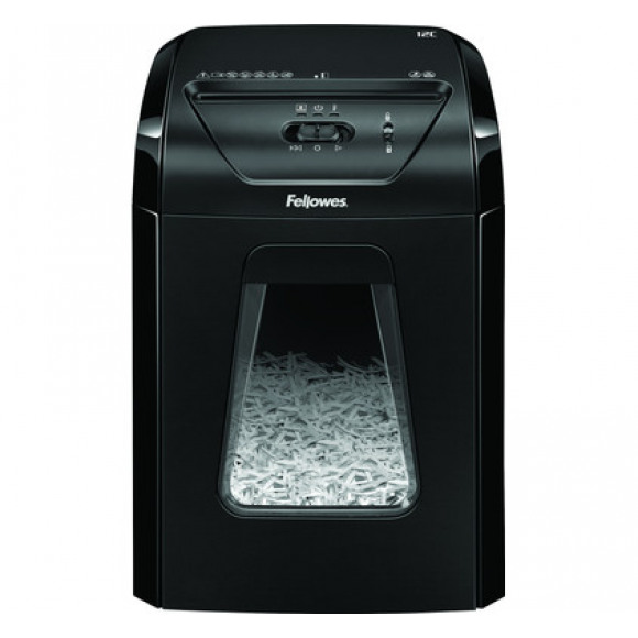 FELLOWES Powershred 12C Déchiqueteuse Papier 4x40mm Noir