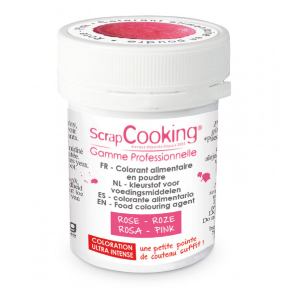 SCRAPCOOKING Colorant Alimentaire Poudre Rose 5g Violet/rose