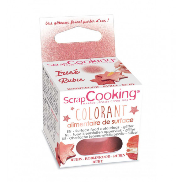 SCRAPCOOKING Colorant Alimentaire Surface Poudre Rubis 5g
