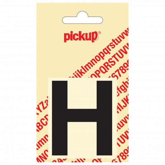 PICKUP Helvetica Letter H Zwart 6cm