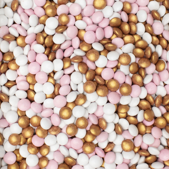 DE BOCK Confetti Mini Mix Wit/Babyroze/Goud 1kg