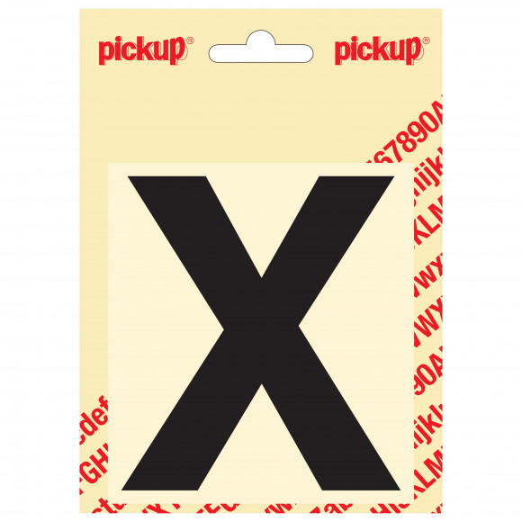 PICKUP Helvetica Letter X Zwart 10cm