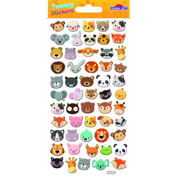AVA selection Autocollants Têtes Des Animaux