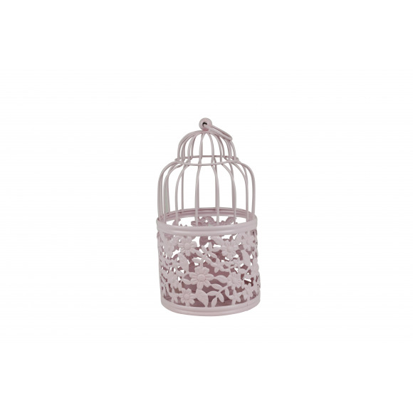 AVA selection Pendentif Cage À Oiseaux Rose H 19,5cm Ø 10cm Violet/rose