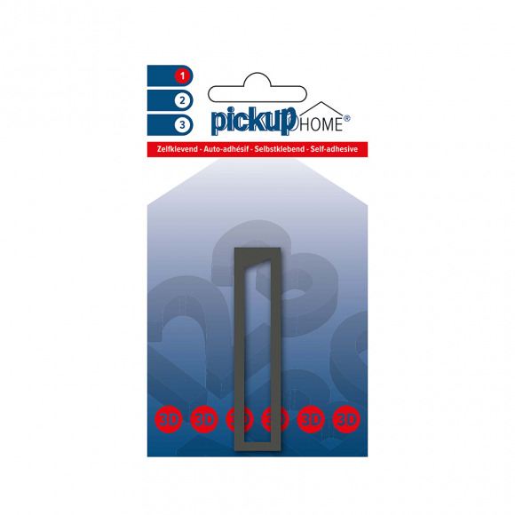 PICKUP 3D Home Milan Cijfer 1 Grijs 6cm
