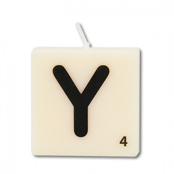 AVA selection Kaars Mini 4x2x4cm Wit Letter Y