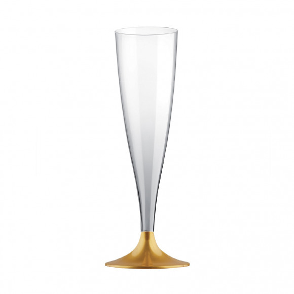AVA selection Verre À Champagne Transparent/Or Incassable 138ml PP+Minéral 6Pièces Autres