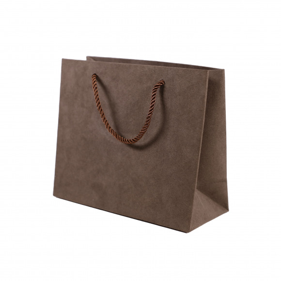 PROBAGS Sac Papier Luxe Velours Brun 24+10x20cm Brun