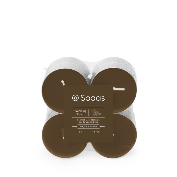 SPAAS Theelichtjes Geur Twinkling Touch H 2,4cm Ø 5,8cm +/- 10u 8 Stuks