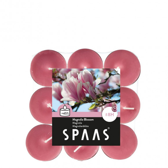 SPAAS Bougie Chauffe-Plat Parfumée Magnolia Blossom 8h 18 Pièces Violet/rose