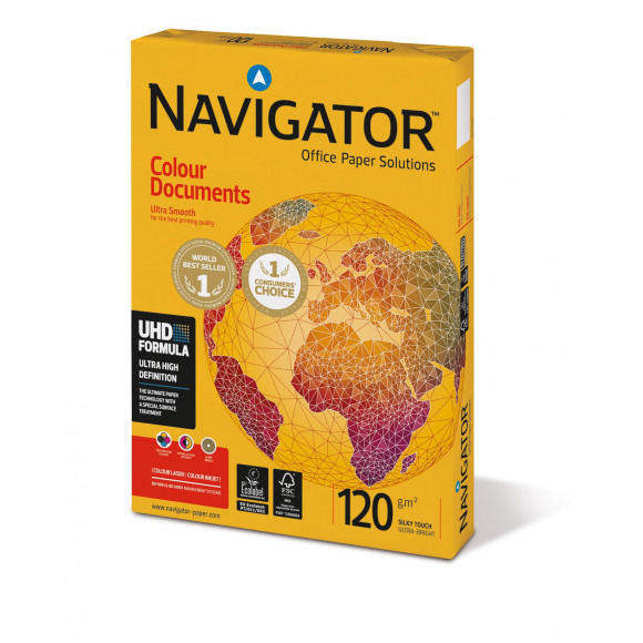 NAVIGATOR Papier D'Impression Colour Documents Blanc 120g/m² 500 Feuilles Blanc