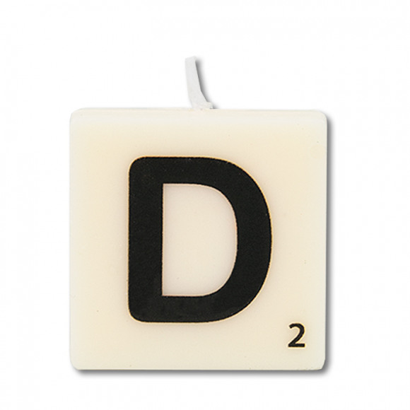 AVA selection Kaars Mini 4x2x4cm Wit Letter D