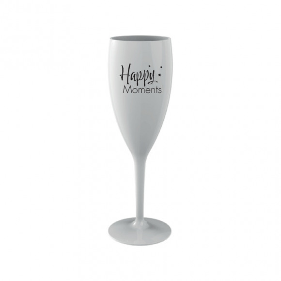 AVA selection Verre Champagne Réutilisable 'Happy Moments' Incassable Blanc 120ml  Blanc