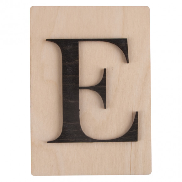 RAYHER Houten Letter E 10,5x14,8cm Scrabble Style