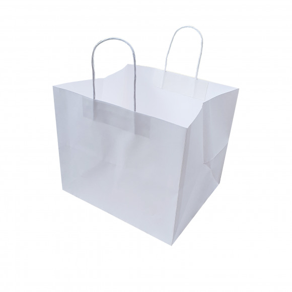 AVA selection Lunchtas 35x30x30cm Wit 150g/m² + Gedraaid Handvat 10 Stuks