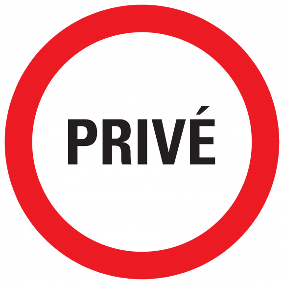 PICKUP Pictogram "Privé" Ø 18cm