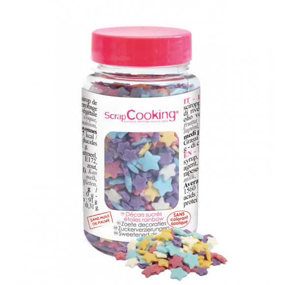 SCRAPCOOKING Deco Suiker Ster Regenboog 55g