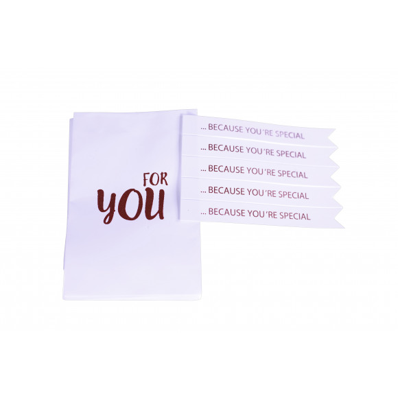 AVA selection Sac Cadeau + Label Glossy 11,5x17cm For You 5 Pièces