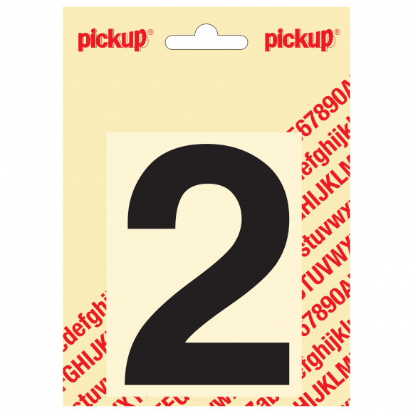 PICKUP Helvetica Cijfer 2 Zwart 10cm