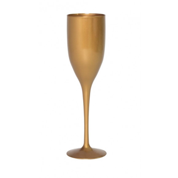 AVA selection Verre Champagne Réutilisable/Incassable Or 150ml 4 Pièces Or